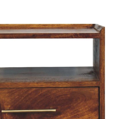 Valenza Open Frame Bedside Table Nightstand Solid Mango Wood Bedroom
