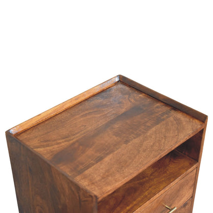 Valenza Open Frame Bedside Table Nightstand Solid Mango Wood Bedroom
