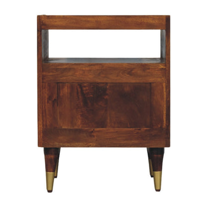 Valenza Open Frame Bedside Table Nightstand Solid Mango Wood Bedroom