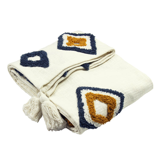 INKA 130X150 THROW GREY/OCHRE