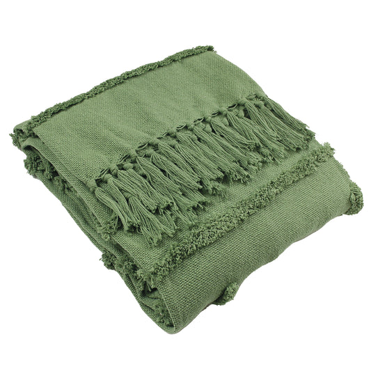 JAKARTA 130X180 THROW MOSS GREEN