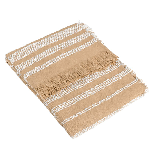 JOUR LINEAR WOVEN THROW 130X180 NOUGAT