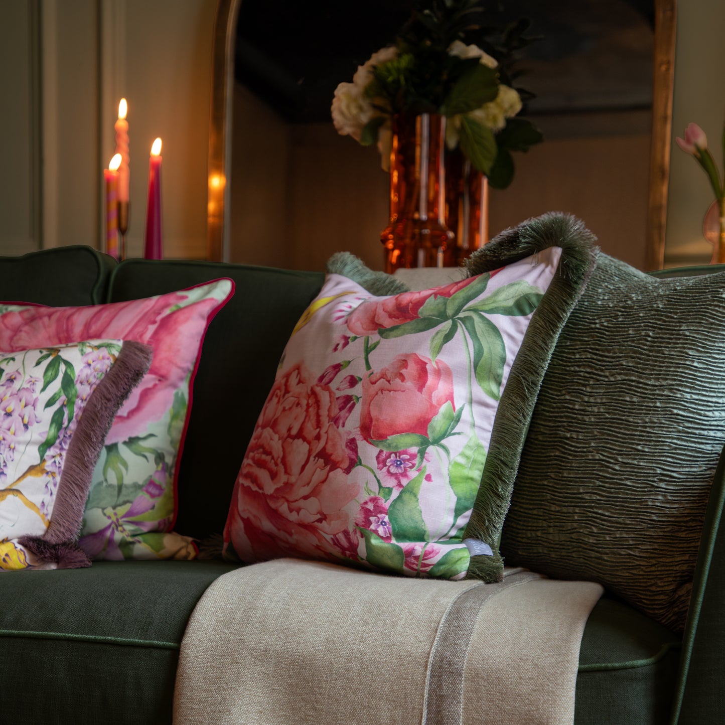 JUNELLE 50X50 CUSHION CASE HEATHER