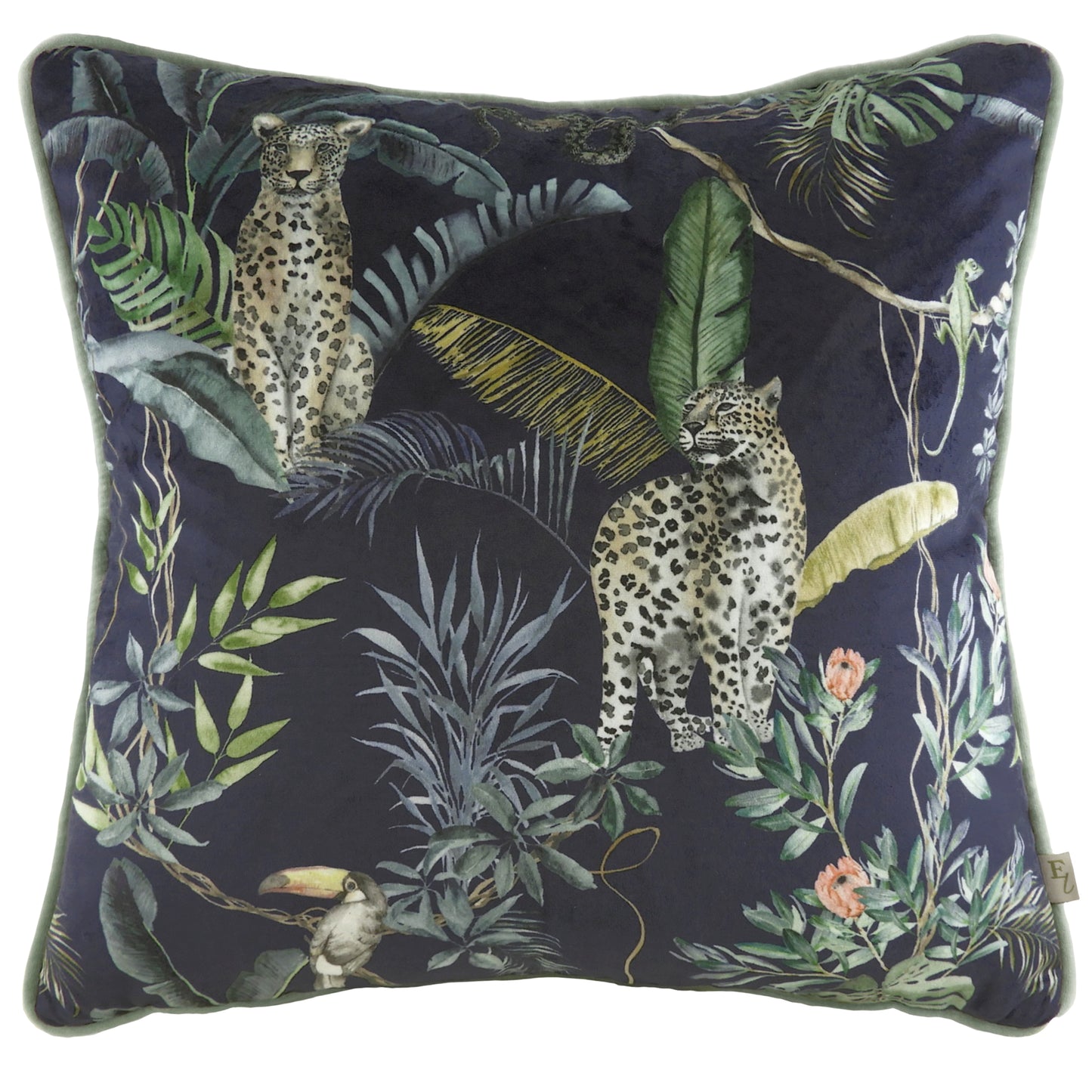 JUNGLE LEOP PIPED 43X43 C/C PETROL