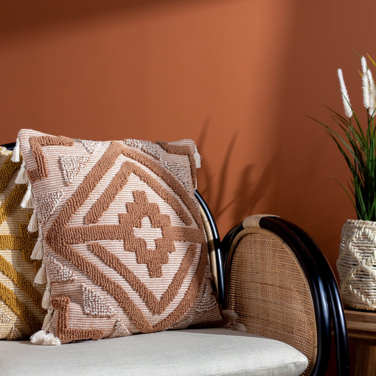 KALAI 45X45 CUSHION CASE CINNAMON