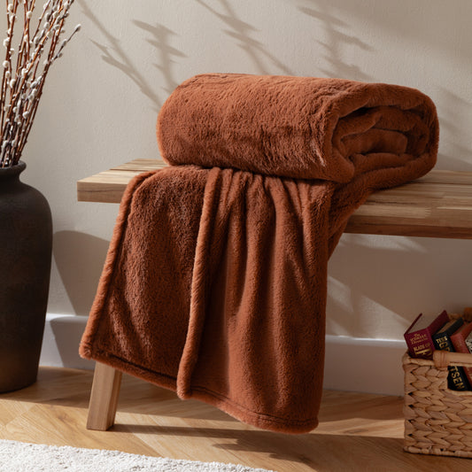 KALLU 130X180 THROW RUST