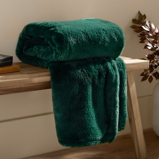 KALLU 150X200  THROW NEEDLE GREEN