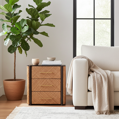 Havana Weave 3 Drawer Chest