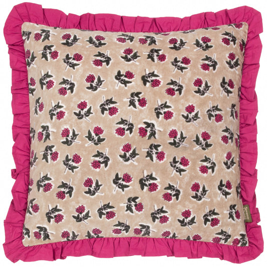 KEMBLE 45X45 CUSHION CASE VIOLET/CERISE