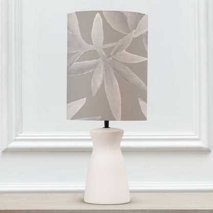 ALBURY TABLE LAMPBASE ECRU/SILVERWOOD ANNA 25X35CM LAMPSHADE SNOW