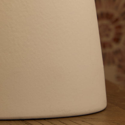 ALBURY TABLE LAMPBASE ECRU/SILVERWOOD ANNA 25X35CM LAMPSHADE SNOW