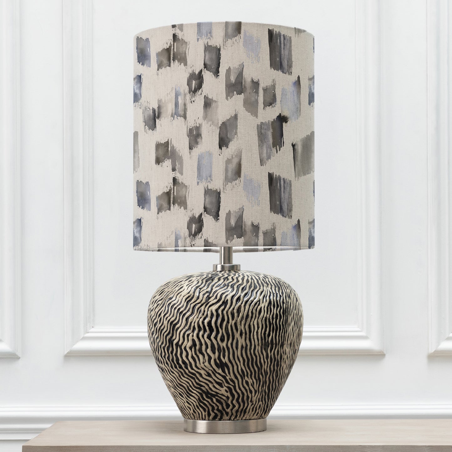 ALCINA TABLE LAMPBASE GREY/ARWEN ANNA 32X40CM LAMPSHADE FROST