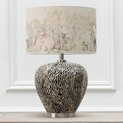 ALCINA TABLE LAMPBASE GREY/ENCHANTED FOREST EVA 40CM LAMPSHADE FOREST