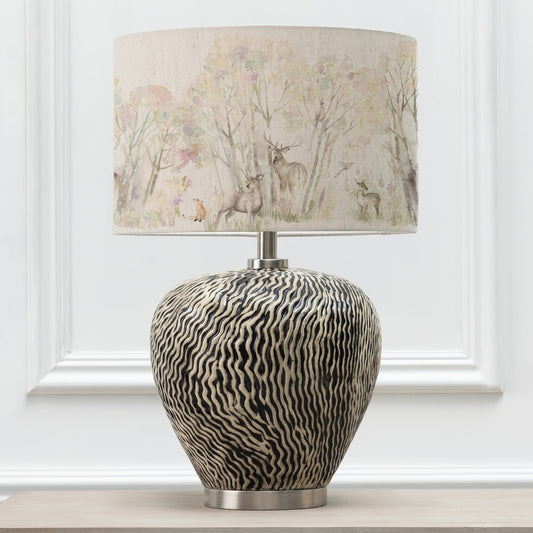ALCINA TABLE LAMPBASE GREY/ENCHANTED FOREST EVA 40CM LAMPSHADE FOREST