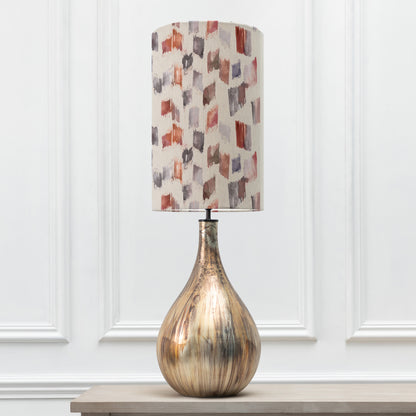 ALLEGRA TABLE LAMPBASE GLASS/ARWEN ANNA 30X50CM LAMPSHADE ROSEWATER