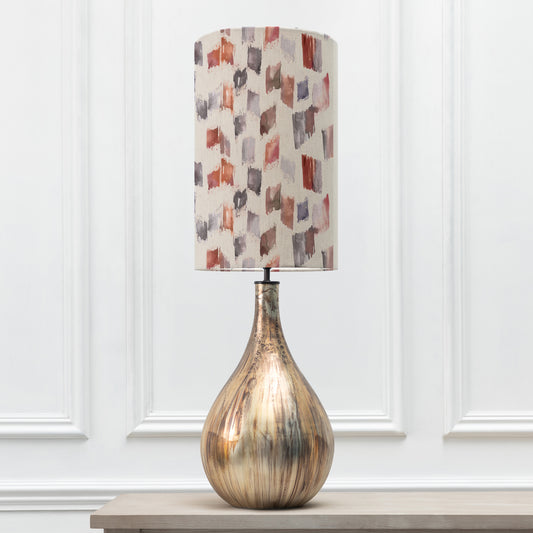ALLEGRA TABLE LAMPBASE GLASS/ARWEN ANNA 30X50CM LAMPSHADE ROSEWATER