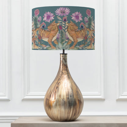 ALLEGRA TABLE LAMPBASE GLASS/BAGHDEV EVA 46CM LAMPSHADE IRIS