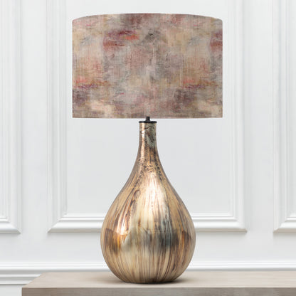 ALLEGRA TABLE LAMPBASE GLASS/MONET EVA 46CM LAMPSHADE AMBER
