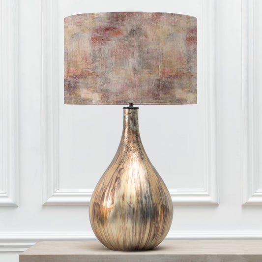 ALLEGRA TABLE LAMPBASE GLASS/MONET EVA 46CM LAMPSHADE AMBER