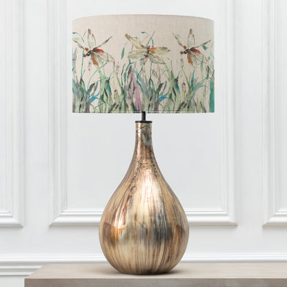 ALLEGRA TABLE LAMPBASE GLASS/NIGHTINGALE EVA 46CM LAMPSHADE PERIDOT