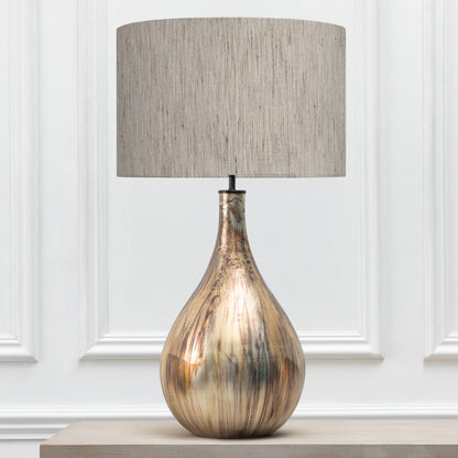 ALLEGRA TABLE LAMPBASE GLASS/OTARU EVA 46CM LAMPSHADE BAMBOO
