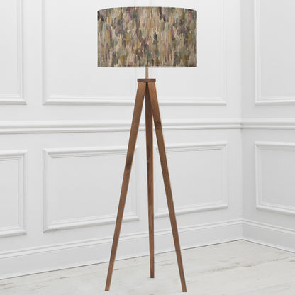 ARATUS FLOOR LAMPBASE NUT/AZIMA EVA 52CM LAMPSHADE IRONSTONE