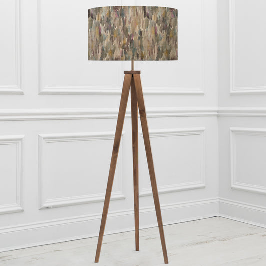 ARATUS FLOOR LAMPBASE NUT/AZIMA EVA 52CM LAMPSHADE IRONSTONE
