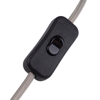 ARATUS FLOOR LAMPBASE GREY WASH/BUTTERMERE EVA 52CM LAMPSHADE LINEN