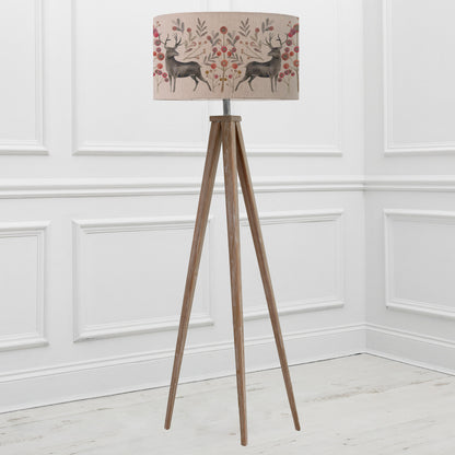 ARATUS FLOOR LAMPBASE GREY WASH/EDO EVA 52CM LAMPSHADE MULBERRY