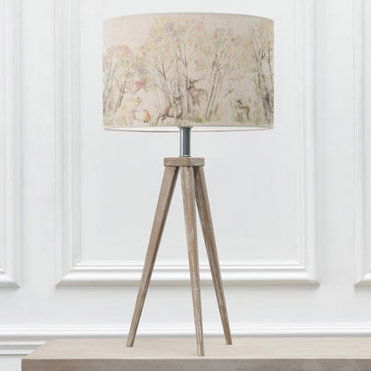 ARATUS TABLE LAMPBASE GREY WASH/ENCHANTED FOREST EVA 40CM LAMPSHADE FOREST