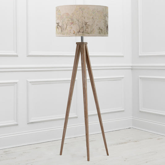 ARATUS FLOOR LAMPBASE GREY WASH/ENCHANTED FOREST EVA 52CM LAMPSHADE FOREST