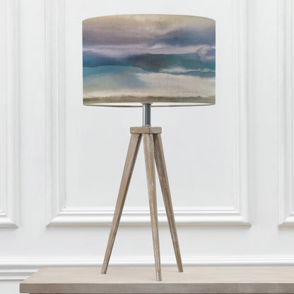 ARATUS TABLE LAMPBASE GREY WASH/FJORD EVA 40CM LAMPSHADE LOCH