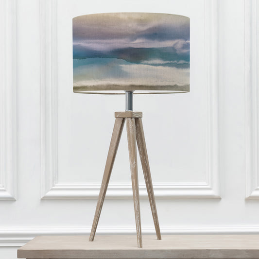 ARATUS TABLE LAMPBASE GREY WASH/FJORD EVA 40CM LAMPSHADE LOCH