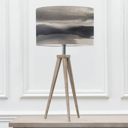 ARATUS TABLE LAMPBASE GREY WASH/FJORD EVA 40CM LAMPSHADE NATURAL