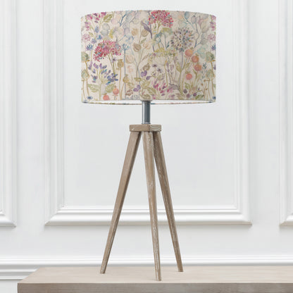 ARATUS TABLE LAMPBASE GREY WASH/HEDGEROW EVA 40CM LAMPSHADE LINEN