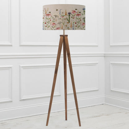 ARATUS FLOOR LAMPBASE NUT/HERMIONE EVA 52CM LAMPSHADE LINEN