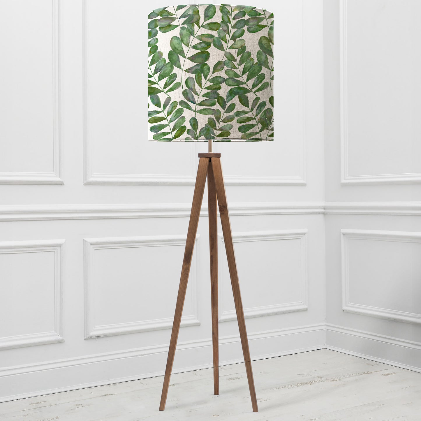ARATUS FLOOR LAMPBASE NUT/ROWAN ANNA 48X50CM LAMPSHADE APPLE