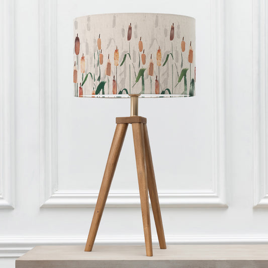 ARATUS TABLE LAMPBASE NUT/SAROMA EVA 40CM LAMPSHADE PERIDOT