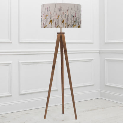ARATUS FLOOR LAMPBASE NUT/SAROMA EVA 52CM LAMPSHADE IRONSTONE