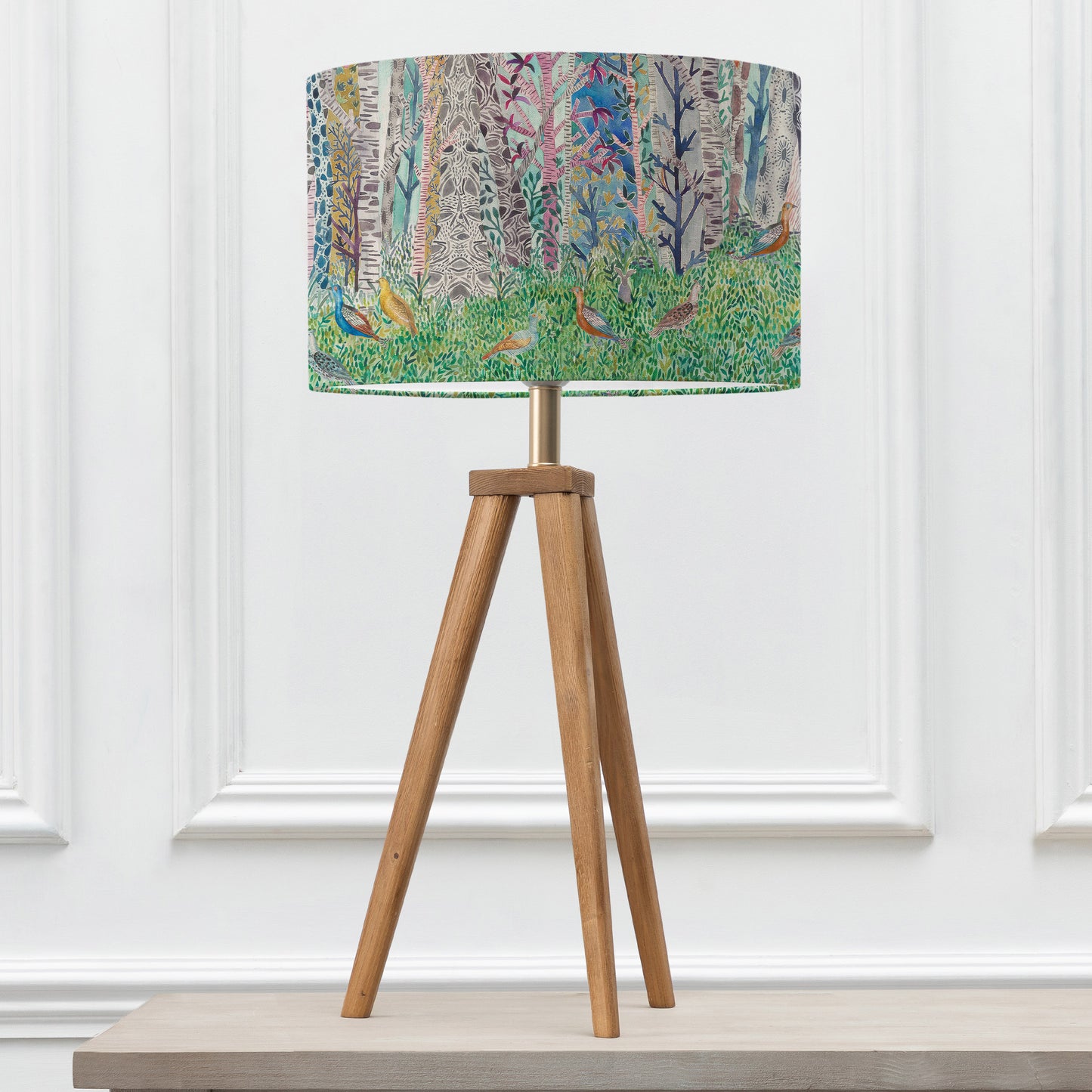 ARATUS TABLE LAMPBASE NUT/WHIMSICAL TALE EVA 40CM LAMPSHADE DAWN