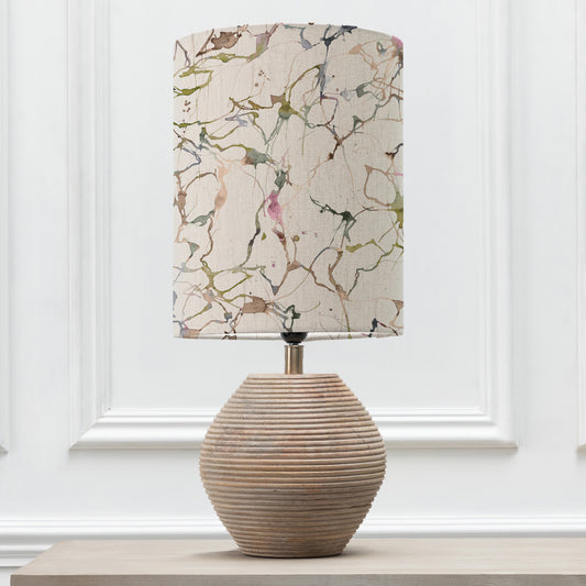 CERYS TABLE LAMPBASE WHITE/CARRARA ANNA 30CM LAMPSHADE MEADOW