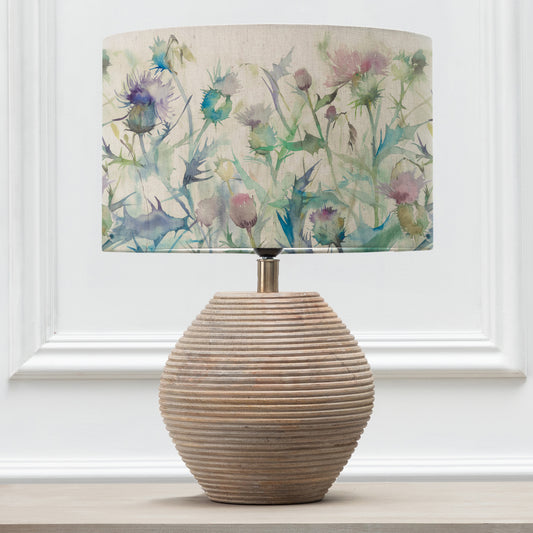 CERYS TABLE LAMPBASE WHITE/CIRSIUM EVA 40CM LAMPSHADE DAMSON
