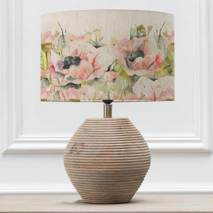 CERYS TABLE LAMPBASE WHITE/PAPAVERA EVA 40CM LAMPSHADE SWEETPEA