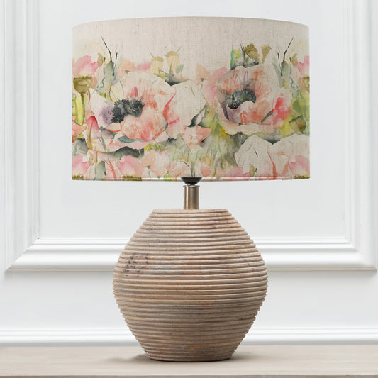 CERYS TABLE LAMPBASE WHITE/PAPAVERA EVA 40CM LAMPSHADE SWEETPEA