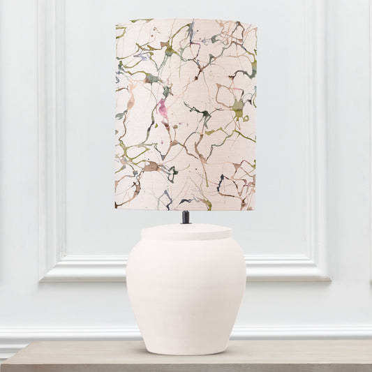 EDESSA TABLE LAMPBASE ECRU/CARRARA ANNA 30CM LAMPSHADE MEADOW
