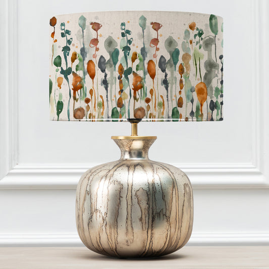 ELPHABA TABLE LAMPBASE GLASS/ARLEY EVA 37CM LAMPSHADE PERIDOT