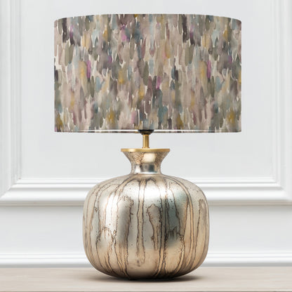 ELPHABA TABLE LAMPBASE GLASS/AZIMA EVA 37CM LAMPSHADE IRONSTONE
