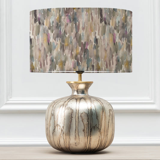 ELPHABA TABLE LAMPBASE GLASS/AZIMA EVA 37CM LAMPSHADE IRONSTONE