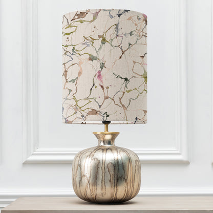ELPHABA TABLE LAMPBASE GLASS/CARRARA ANNA 30CM LAMPSHADE MEADOW