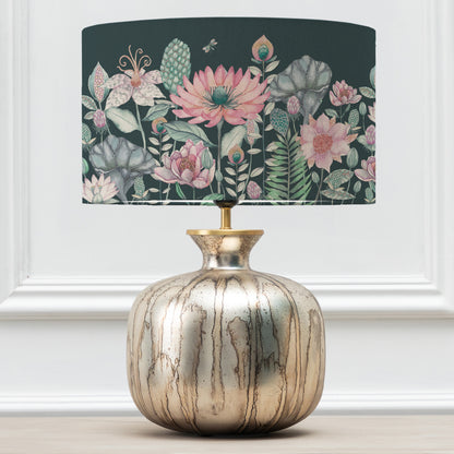 ELPHABA TABLE LAMPBASE GLASS/NESIDORA EVA 37CM LAMPSHADE EMERALD